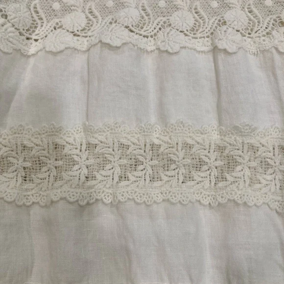 Johnny Was Ivory Lace & Crochet Trimmed Women's Pants - Picture 12 of 15